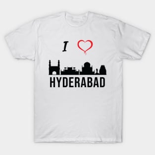 I love Hyderabad Skyline Telugu Telangana Culture T-Shirt